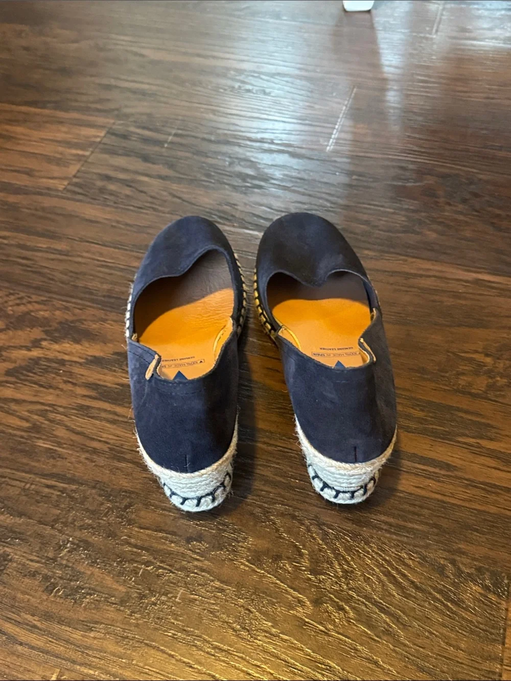 Women’s Navy Suede Espadrille Wedge - Slip-On Comfort